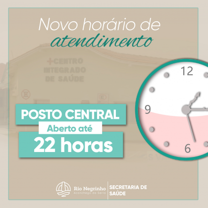 Portal do Cidadão - PREFEITURA MUNICIPAL RIO NEGRINHO/SC - Posto Central  terá novo horário de atendimento